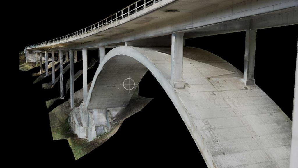 digitaler zwilling einer brücke in 3d